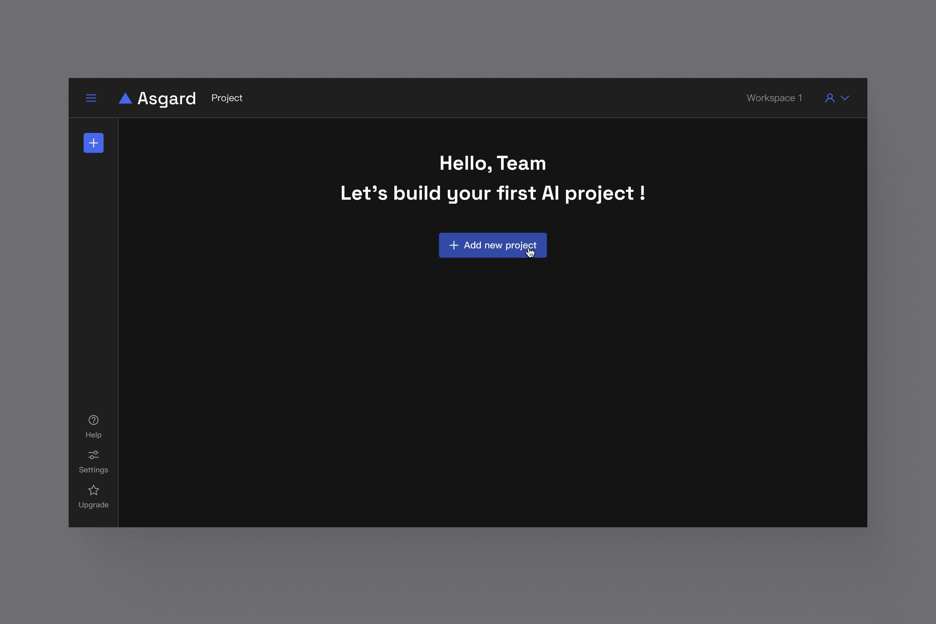 Asgard AI main interface