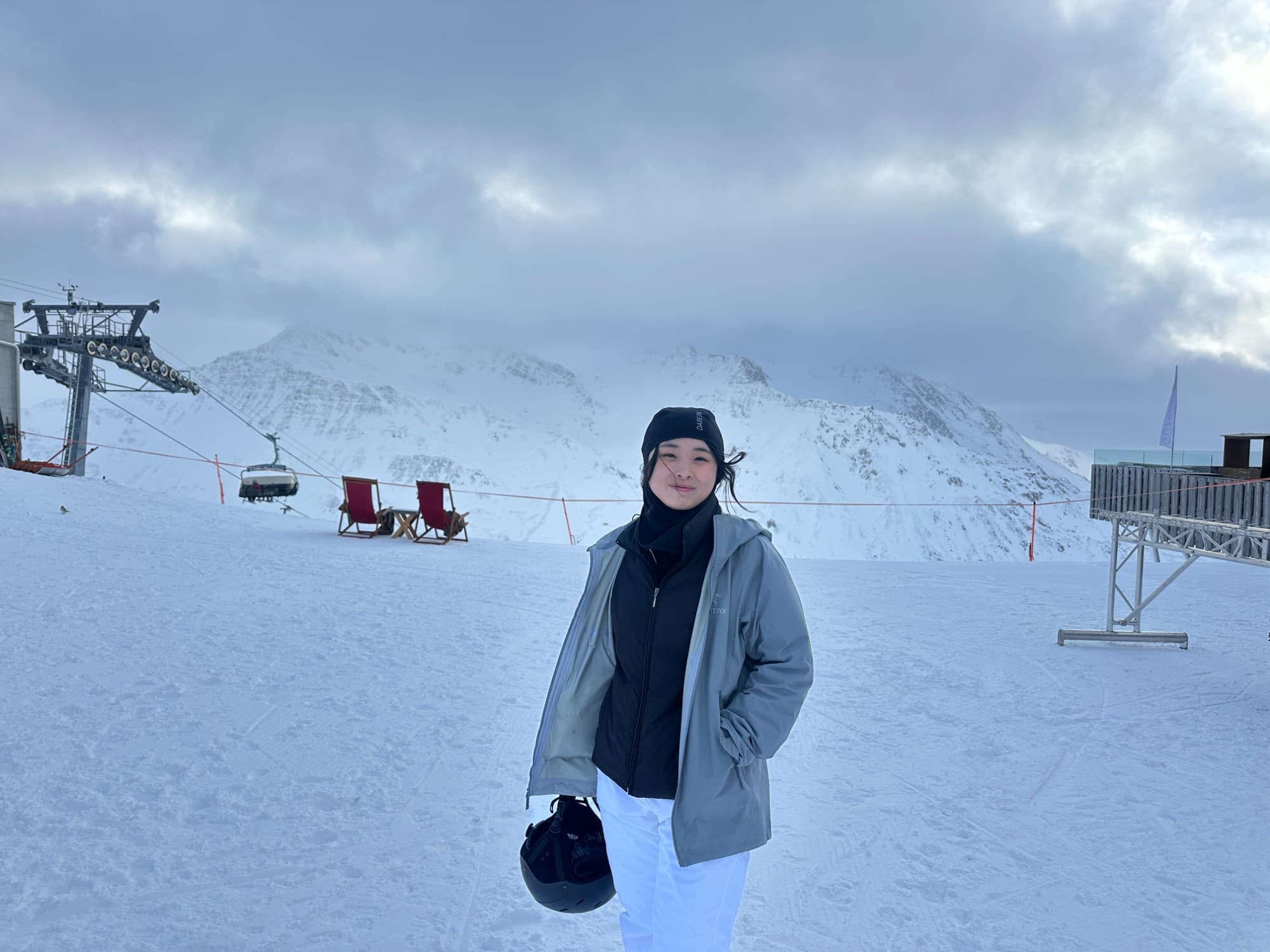 On the slopes in the Swiss Alps