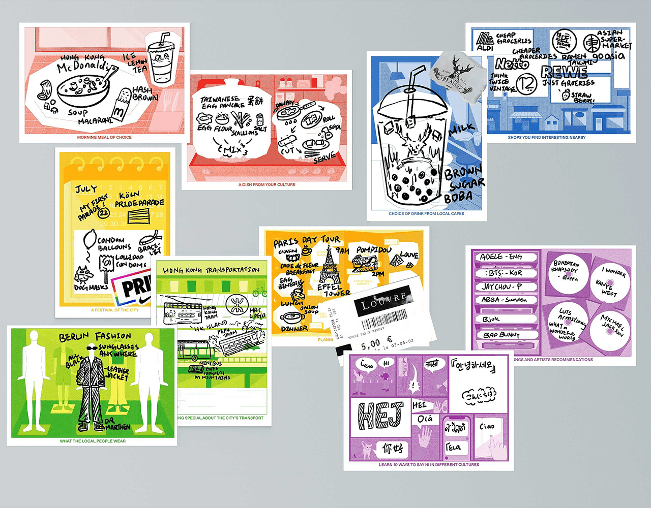 Postcard selection