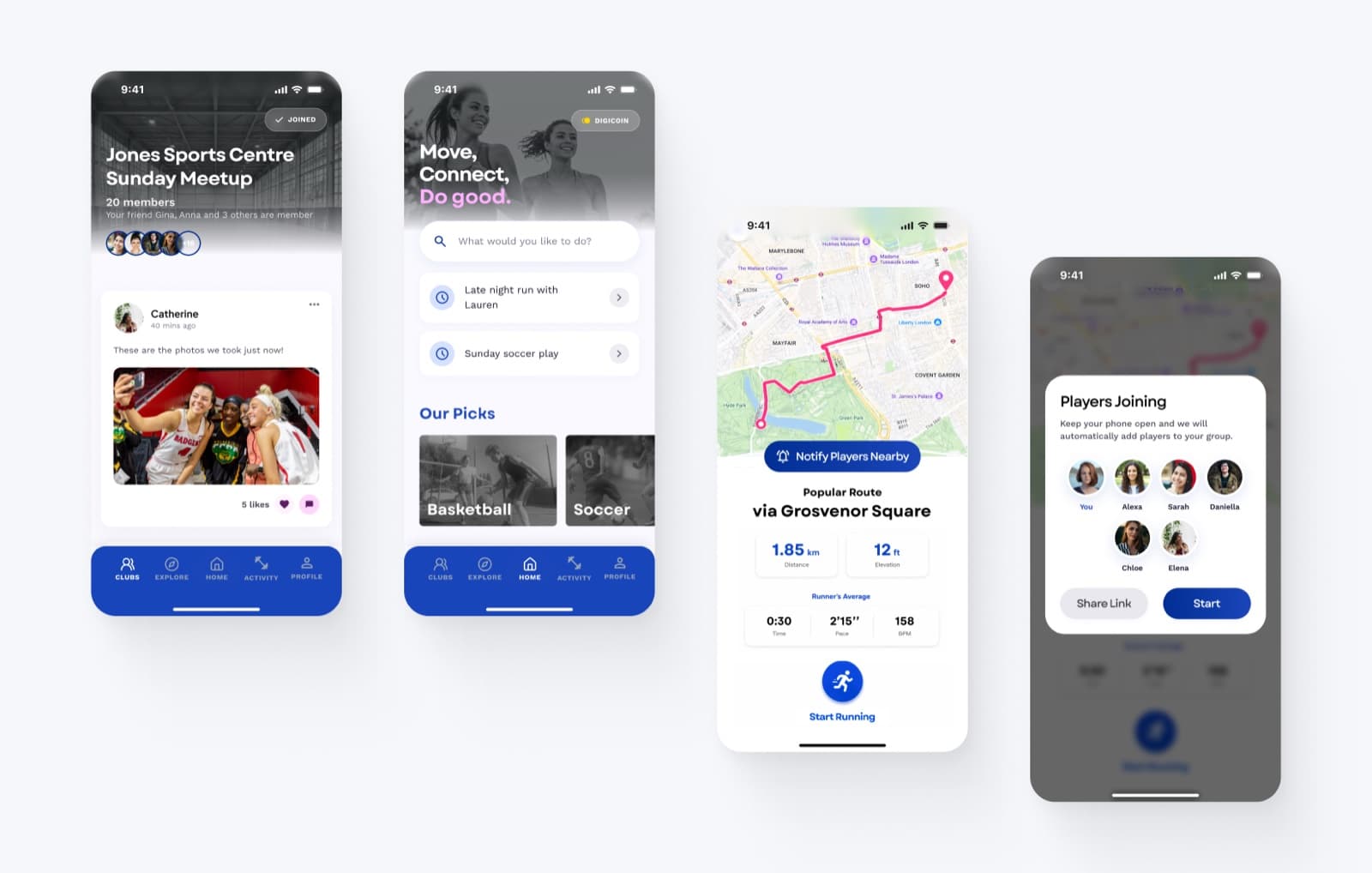 Clubs — browse and join groups
