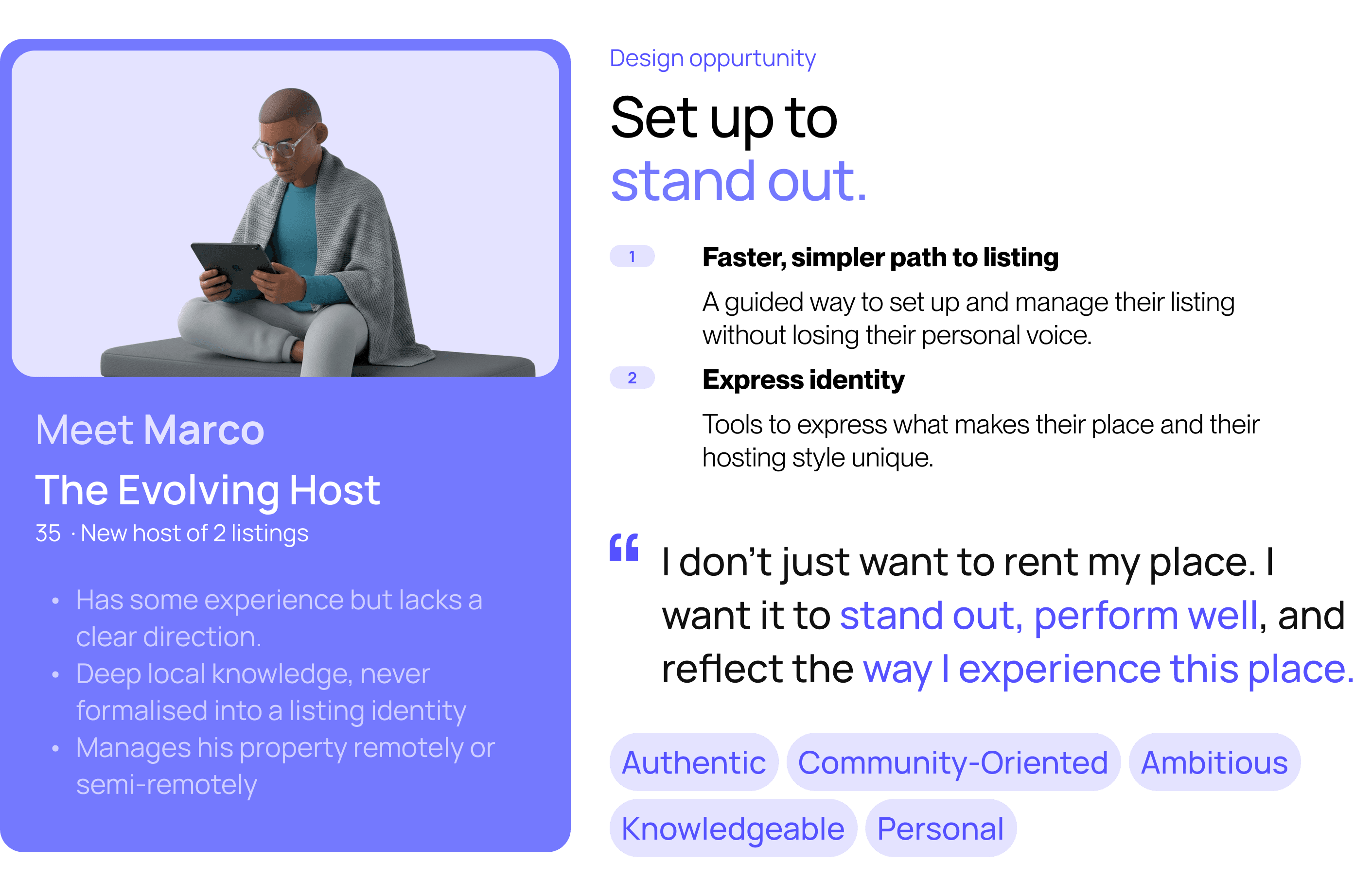 Host user persona