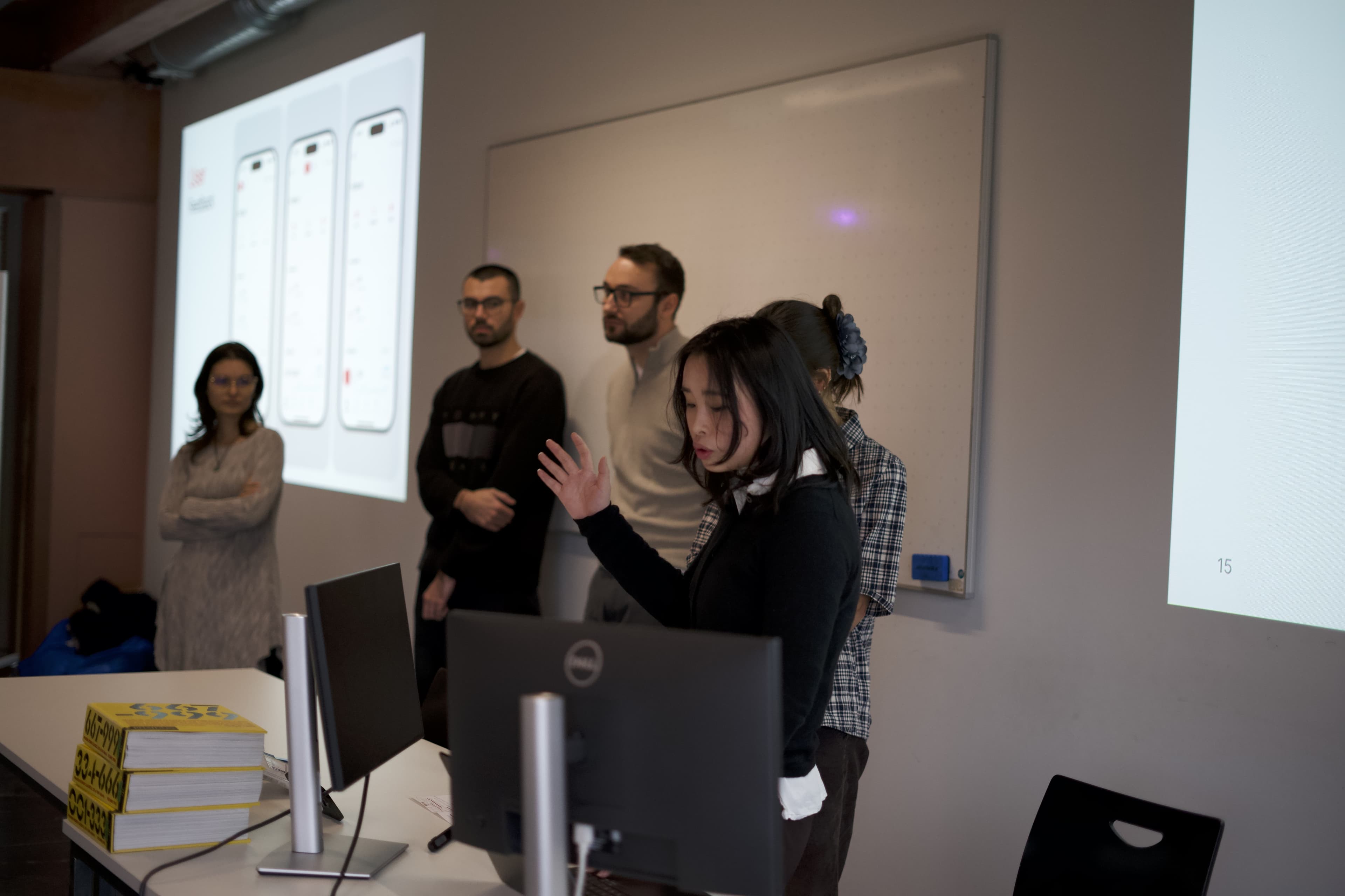 Team presenting to UBS jury