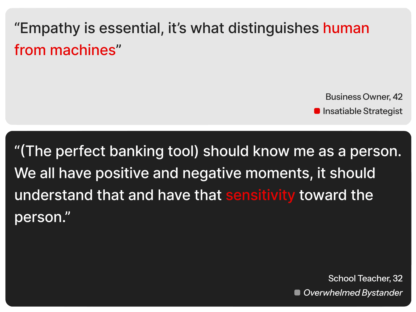 Research insight: banking advice feels institutional